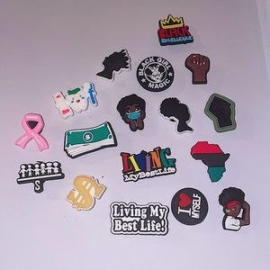 Black Excellence Croc Charms Jibbitz